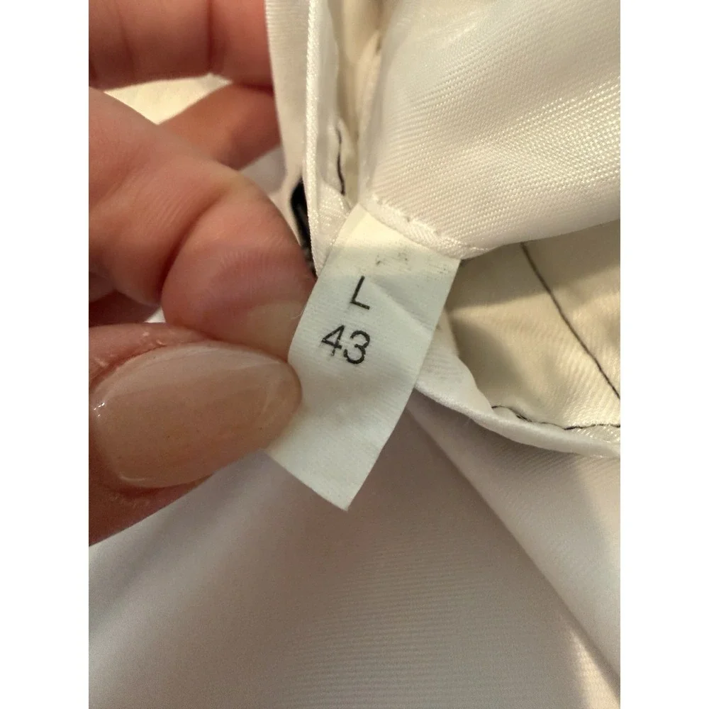 Jos A Bank 43L White Linen Blend Mens Blazer Suit Jacket Sport Coat Spring Beach - Picture 5 of 14